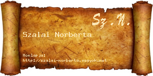 Szalai Norberta névjegykártya